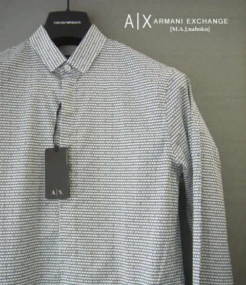 9746-53新品★アルマーニエクスチェンジ ARMANI EXCHANGE★ロゴロゴシャツ3315★白系黒★MENS★｜M.A.J.nahoku 12,580円