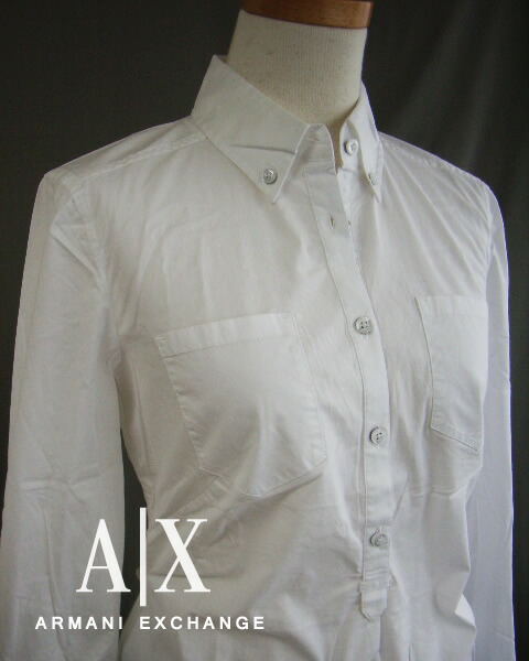 楽天市場 1907新品 アルマーニエクスチェンジ Armani Exchange ロングシャツワンピース 白 ｘｓ Womens M A J Nahoku