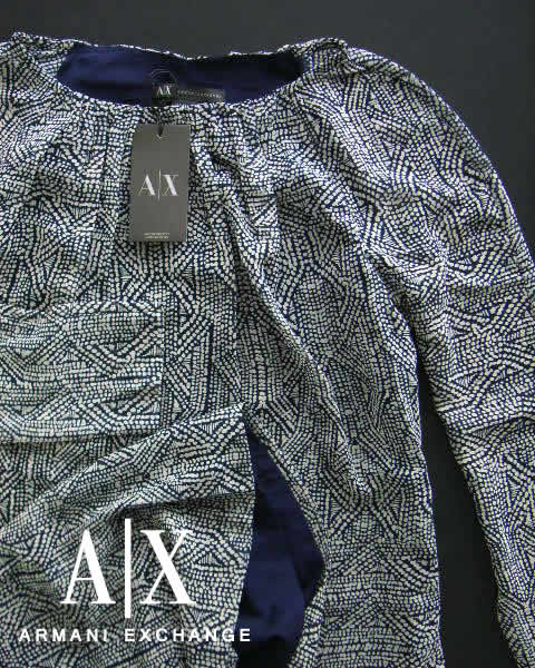 4769-70新品★アルマーニエクスチェンジ ARMANI EXCHANGE★デザインワンピース★紺系★WOMENS★｜M.A.J.nahoku