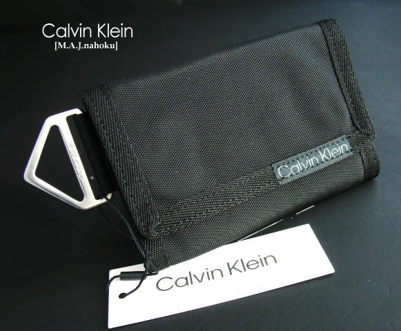 487新品★カルバン・クライン Calvin Klein★WC取付金具付財布3401★黒★MENS★メンズ
