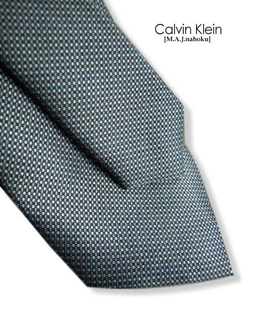 保存版】 248新品 カルバン クライン Calvin Klein ネクタイ 青グレー