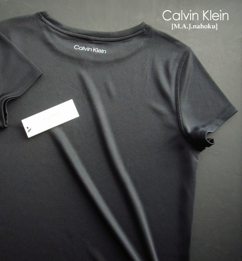 484新品★カルバン クライン　Calvin Klein★ロゴデザインカットソー performance 3403★黒★Ｓ★WOMENS｜M.A.J.nahoku