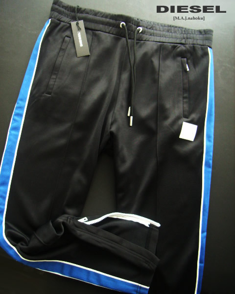 8287新品★ディーゼル　DIESEL ★ラインロゴトレパンK172★黒★Ｌ★MENS