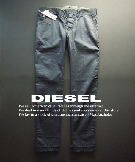 6388-97新品★ディーゼル　DIESEL ★デザインパンツ2635　CHI-REG-B★紺★MENS