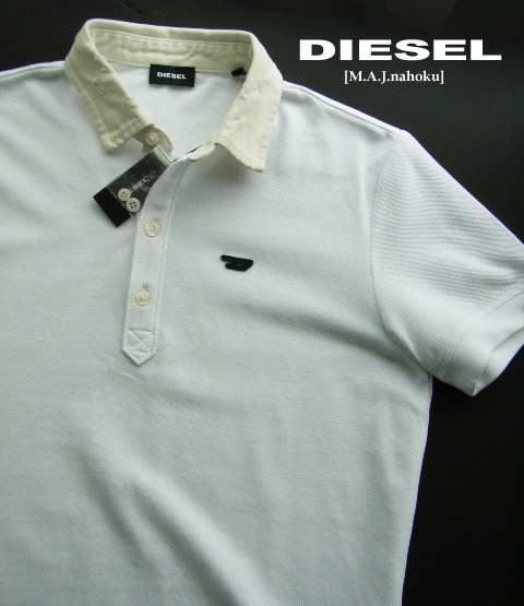 楽天市場】8237-44新品☆ディーゼル DIESEL☆胸ロゴポロシャツk152☆白