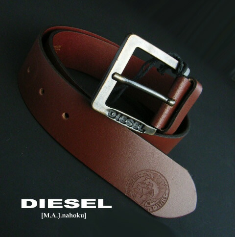 楽天市場】4880-1新品☆ディーゼル DIESEL☆牛革ヴィンテージ太ベルト