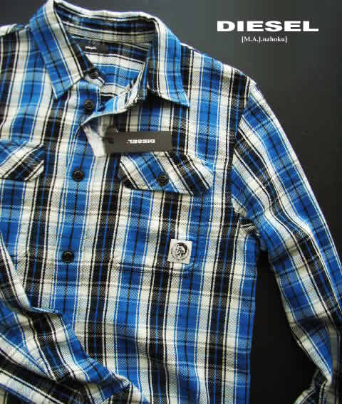 楽天市場】DIESEL ディーゼル カジュアルチェックシャツジャケット
