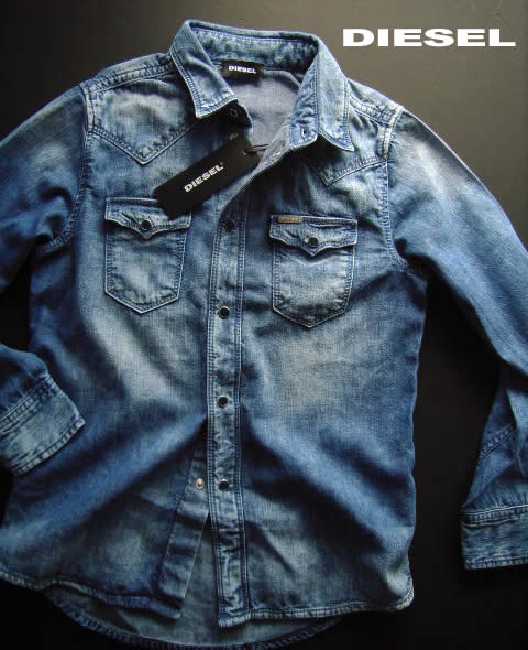 8155新品★ディーゼル DIESEL★子供ヴィンテージデニムシャツK120★8Y★BOYS|M.A.J.nahoku