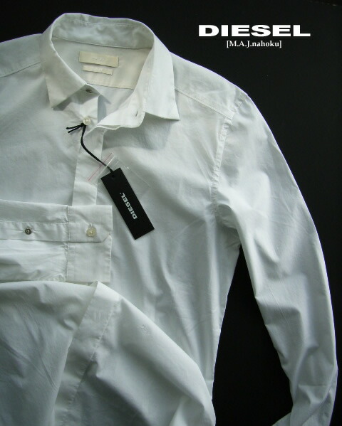 7316-21新品★ディーゼル　DIESEL ★ドレスシャツ3012★白★MENS★
