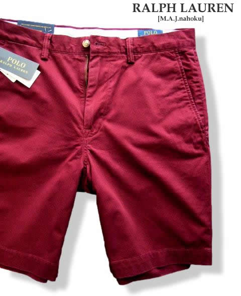 1687-9新品★ラルフローレン RALPH LAUREN ★青写真ロゴタイプさる股引きJ167★エンジ★MENS★