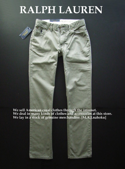 100 本物保証 楽天市場 1381新品 ラルフローレン Ralph Lauren 前ロゴデザインパンツ Slim Fit グレー 28 30 Mens M A J Nahoku 柔らかい Prcs Org Pk