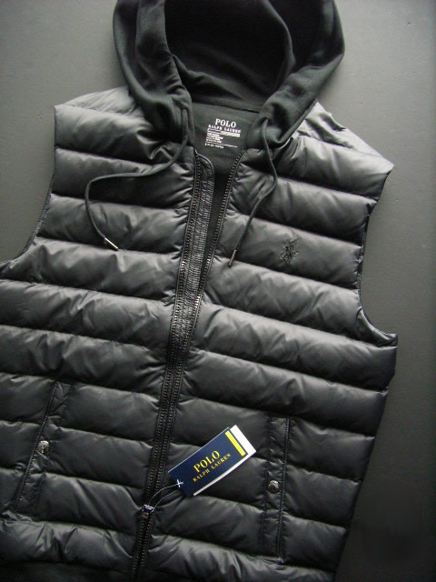 楽天市場 1543新品 ラルフローレン Ralph Lauren ダウンベストパーカージャケットh102 黒 ｓ Mens M A J Nahoku