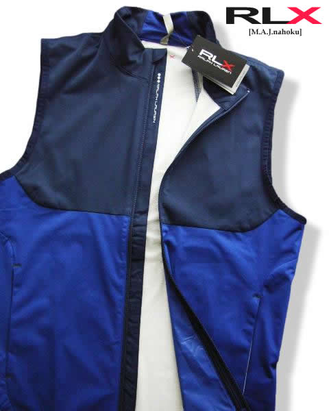 1678-81新品★ラルフローレン RALPH LAUREN★ＲＬＸ ジップベストジャケットJ164★紺系★MENS｜M.A.J.nahoku