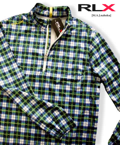 1730-1新品★ラルフローレン RALPH LAUREN★RLX チェック被りロゴジャケットJ195★緑青黄白★MENS★|M.A.J.nahoku