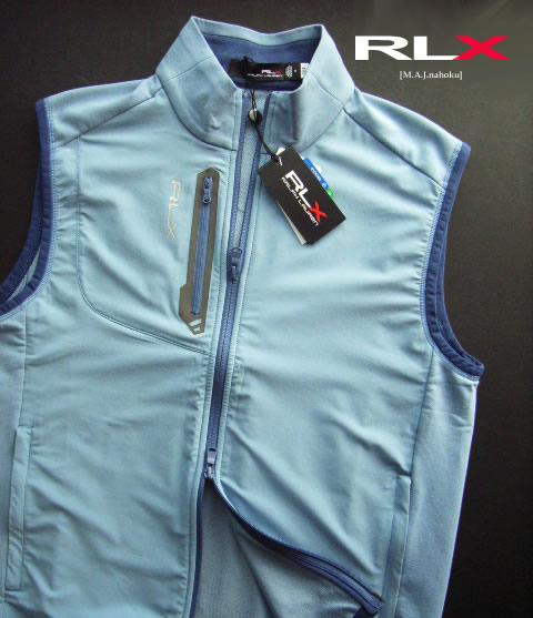 2180新品★ラルフローレン RALPH LAUREN★RLX ダブルジップベストジャケットK425★水色★M★MENS★|M.A.J.nahoku