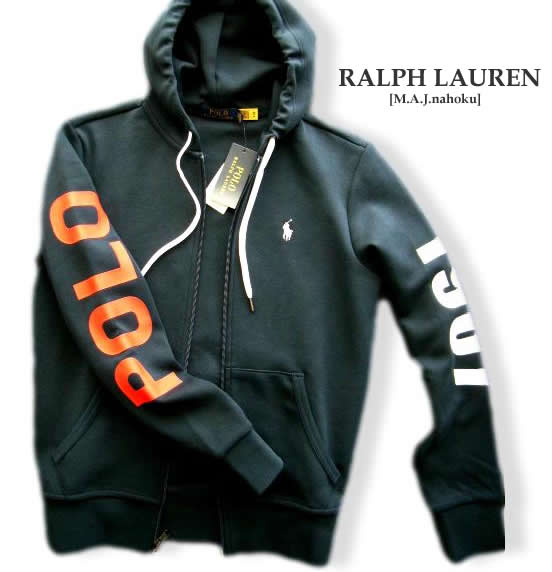 2015新品★ラルフローレン RALPH LAUREN ★袖ロゴ前開ジップパーカーJ338★紺★ＸＳ★MENS
