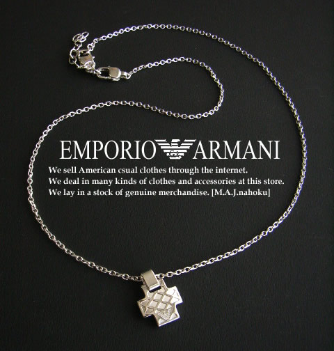 2437新品★エンポリオアルマーニ EMPORIO ARMANI ★ネックレス★STERLING　SILVER★袋付★