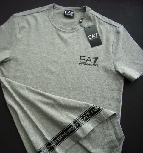 8538新品★エンポリオアルマーニ EMPORIO ARMANI★ロゴロゴTシャツ3210★グレー★XS★MENS★|M.A.J.nahoku
