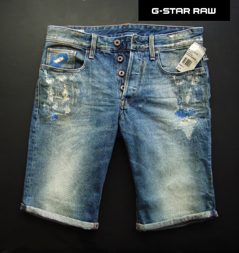 8564-6新品★ジースター G-STAR RAW★ヴィンテージデニム短パン2812　3301 SHORT★MENS★｜M.A.J.nahoku