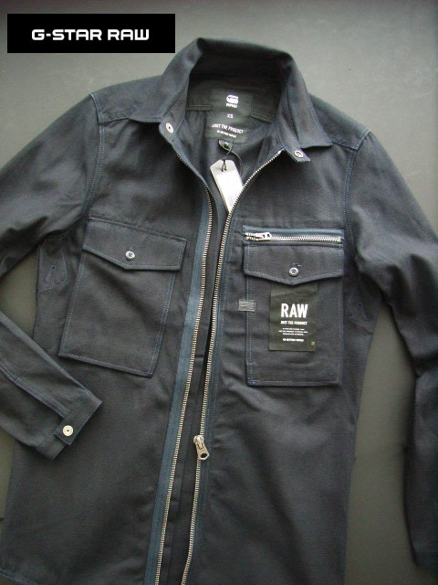 7327新品★ジースター G-STAR RAW★ジップシャツジャケット2903★紺★ＸＳ★MENS★ メンズファッション-コート・ジャケット
