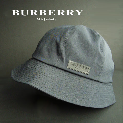 8877新品★バーバリー BURBERRY ★GOLF ロゴパッチ帽子3401★黒★MENS