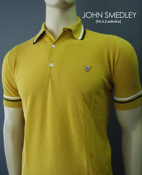 747新品★JOHN SMEDLEY ジョンスメドレー★ポロニット★からし★S★MENS★|M.A.J.nahoku