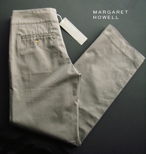 987新品★マーガレット・ハウエル MARGARET HOWELL★デザインパンツA102★グレー★III★WOMENS★|M.A.J.nahoku