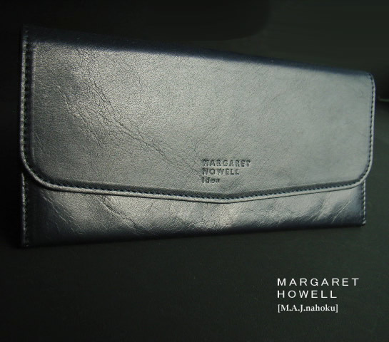 1045訳有･新品★マーガレット・ハウエル MARGARET HOWELL ★本革長財布372★紺★WOMENS 10,360円