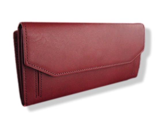 881新品★マーガレット・ハウエル MARGARET HOWELL ★本革長財布280★エンジ★WOMENS