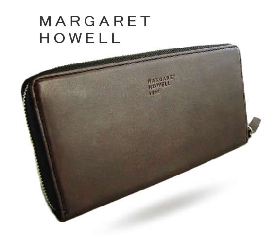 【楽天市場】590新品★マーガレット・ハウエル MARGARET HOWELL★ラウンドジップ長財布150★茶グレー★：M.A.J.nahoku