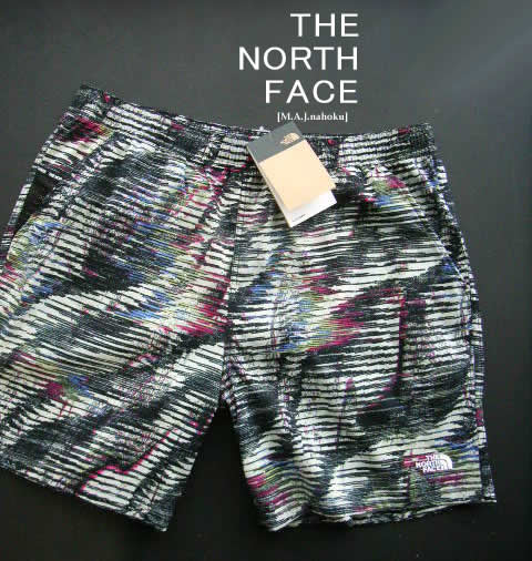 8982-3新品★ザ ノース フェイス THE NORTH FACE ★FLASH DRY ミックス柄短パン3402★黒系★MENS★