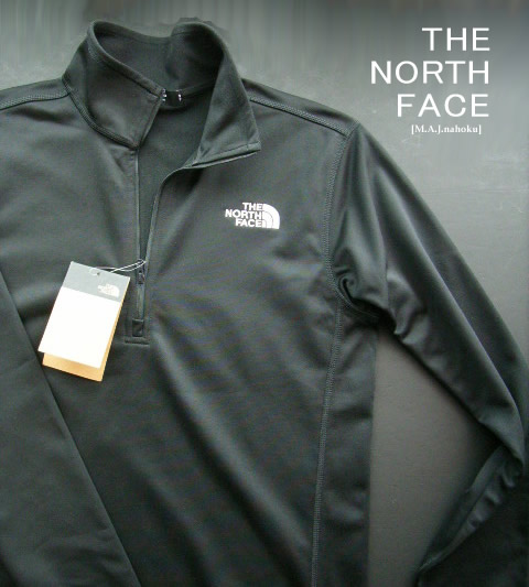 8905-10新品★ザ ノース フェイス THE NORTH FACE★胸ロゴ刺繍ハイネックジップトレーナー3404★黒★MENS★