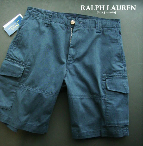 4079-81新品★ラルフローレン RALPH LAUREN★青写真ロゴタイプさる股引き3426★紺★MENS