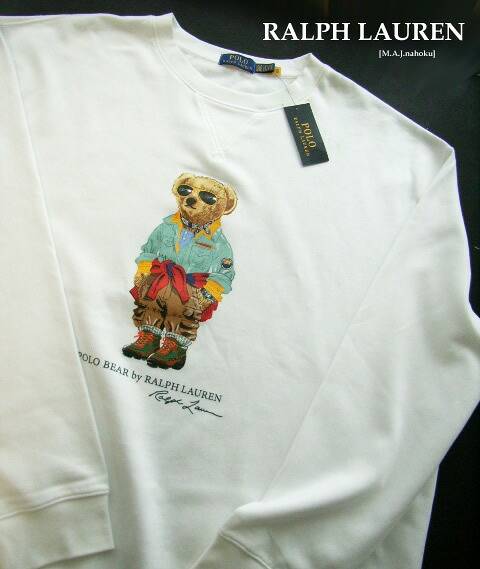 3908新品★ラルフローレン RALPH LAUREN ★BIGポロベアトレーナー3401★白★４ＸＬＴ★MENS★特大サイズ訳あり