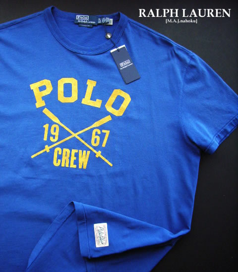 4012新品★ラルフローレン RALPH LAUREN★ヴィンテージ加工ロゴTシャツ3420★青系★ＸＸＬ★MENS★大きいサイズ｜M.A.J.nahoku