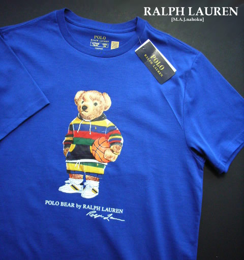 4028新品★ラルフローレン RALPH LAUREN★ベアTシャツ3429★青★XL(18-20) BOYS|M.A.J.nahoku
