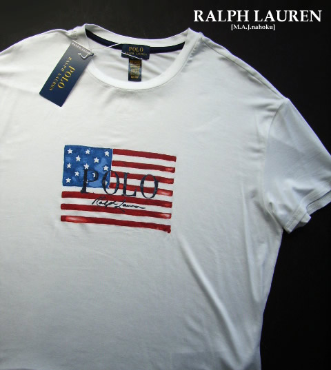 4043-4新品★ラルフローレン RALPH LAUREN★デザインロゴカットソー3437★白★WOMENS★｜M.A.J.nahoku