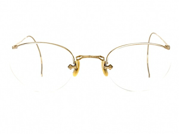 [2589033] AmericanOptical　(アメリカンオプティカル) AO 10-12KGF 金張り 縄手式 ワンポイント 縁無し メタルフレーム 【中古】ヴィンテージ （Ｖ）｜誠眼鏡店