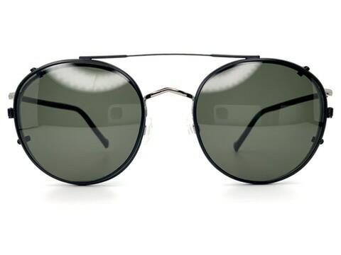 [2641389] MOSCOT(モスコット) ZEV COL.Black/Gunmetal 右テンプル少しく縮みあり クリップオン付き添い人 【中古】未当て嵌めるに人なつかしいused（A＋）