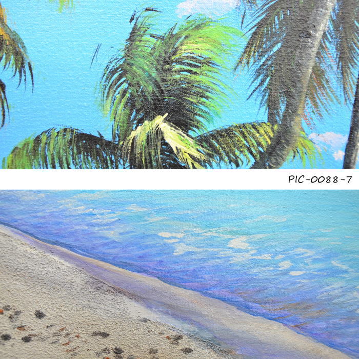 バリ絵画 アートパネル 7 80 100cm Beach Lサイズ Pic 00 7 おしゃれ きれい アジアンアート アジアン絵画 インテリア ナチュラル ハンドペイント ビーチ モダン リゾート 南国 壁掛け 波 波の絵 浜辺 海 砂浜 風景 風景画 Off 波の絵