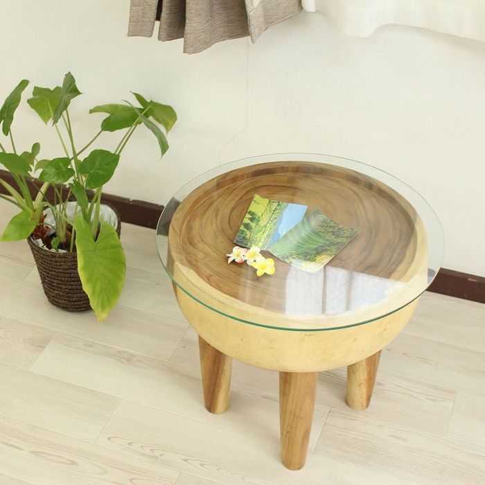 在庫セール 訳あり アジアン家具 ローテーブル サイドテーブル