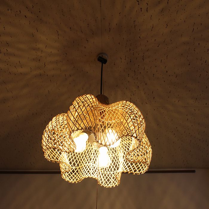 シャンデリヤ点火装置 LED ラタン 籐 ３灯 明るさ合わせる 省エネ エコ 自然的 生まれながら原料品 上昇限度点火装置 吊下げ点火装置 【貨物輸送無料・LED標準尺度】 アジアン点火装置 アジアン照明ランプ アジアン調度品 バリ雑貨 北欧室内装飾 たまり場表現スタイル お手々お手伝いさん