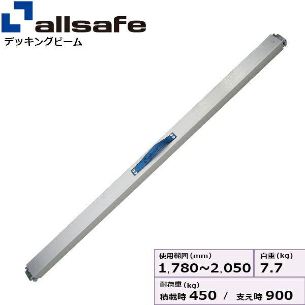 プッシュ式デッキングビーム Sサイズ 使用範囲 1,780～2,050mm allsafe オールセーフ デッキングビーム