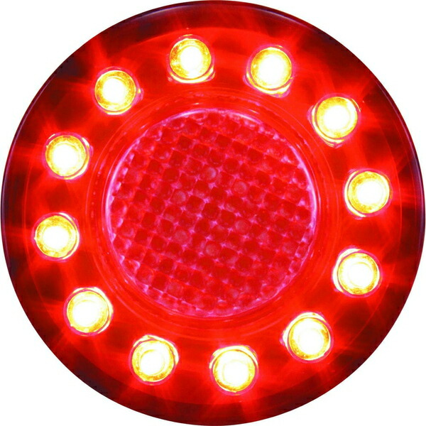 12v 24v LED丸型 トラックテール10連 小型丸型テール セット クリア