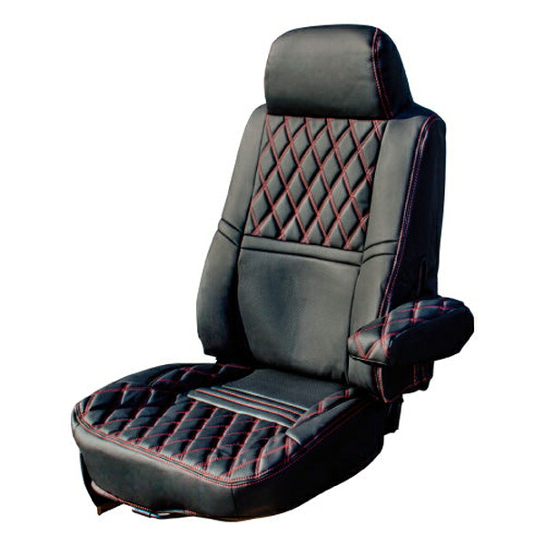 シートカバーCOMBI 日野4tレンジャープロ標準車用 ブラック/赤糸 595341 ジェットイノウエ シートカバーCOMBI 日野４ｔレンジャープロ標準車用 ブラック/赤糸 595341