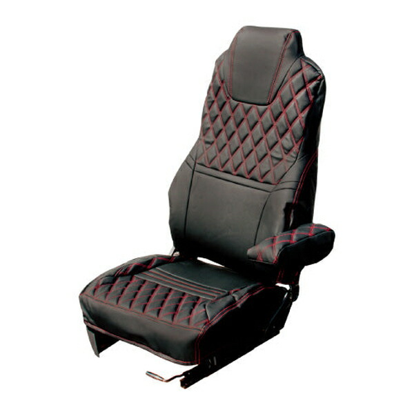 シートカバーCOMBI UDクオン/4tフレンズコンドル用 ブラック/赤糸 595344 ジェットイノウエ シートカバーCOMBI UDクオン/４ｔフレンズコンドル用 ブラック/赤糸 595344
