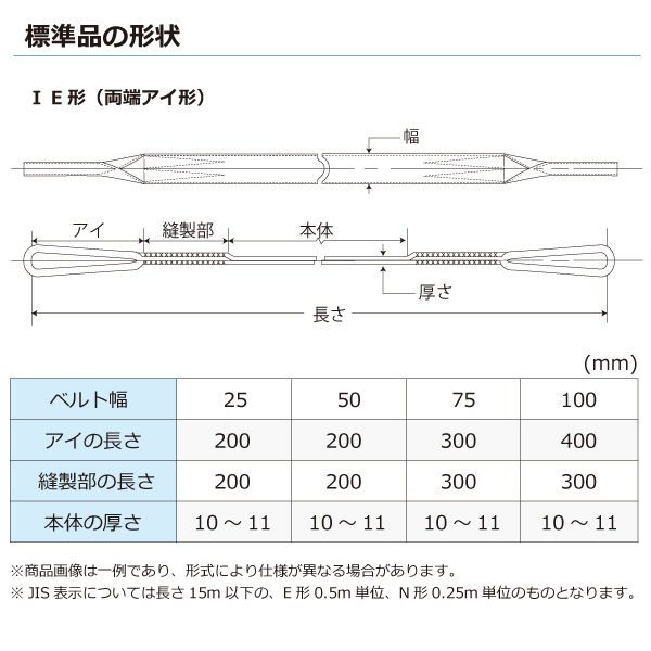 ビッグ割引 パワースリング KP-1型 JIS III E型 100mm幅×10M 5ｔ 両端