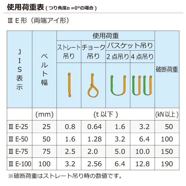 新品未使用正規品 国産ポリエステルスリング AYスリング 両端アイ形 E