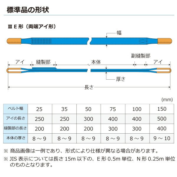 人気商品】 田村 ベルトスリング Ｐタイプ JIS3等級 両端アイ形 幅