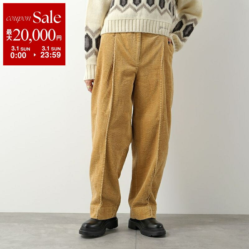 楽天市場】GANNI ガニー カーブパンツ Cotton Crepe Elasticated Curve